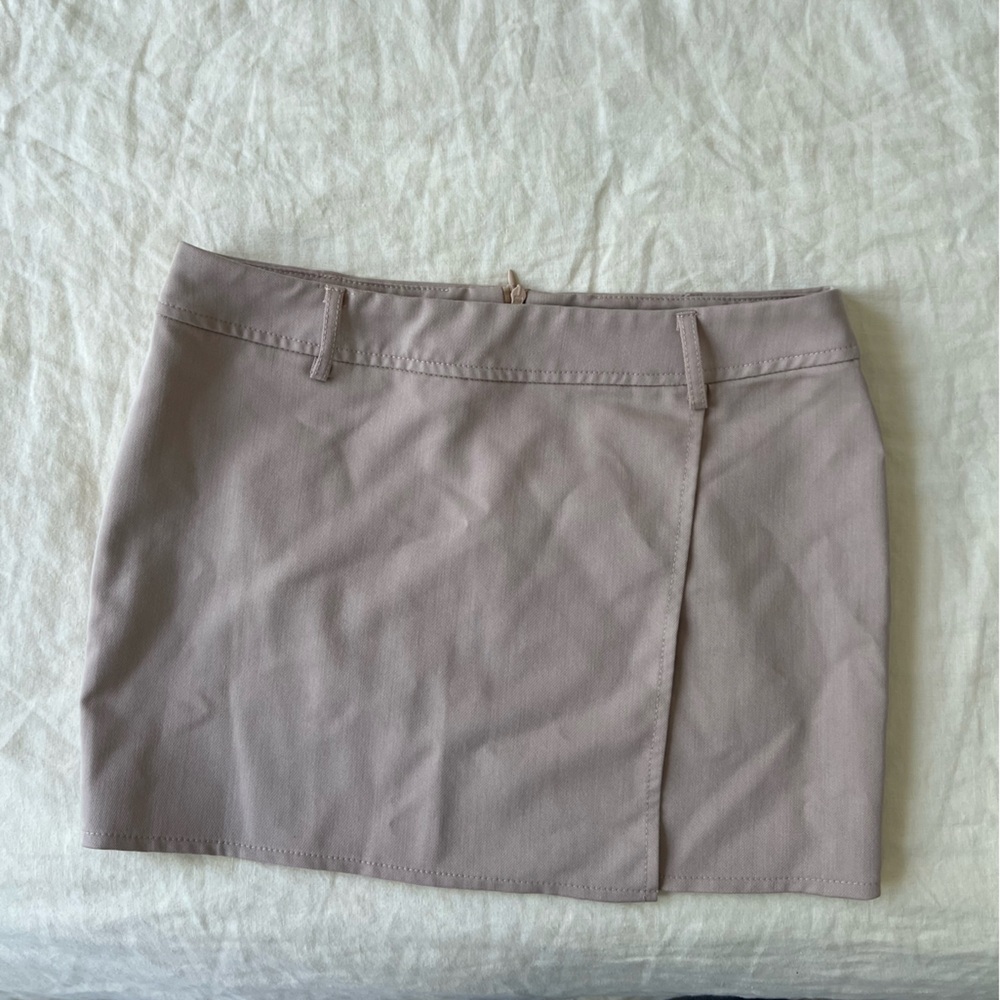 BEIGE MOTELROCKS MINI SKIRT